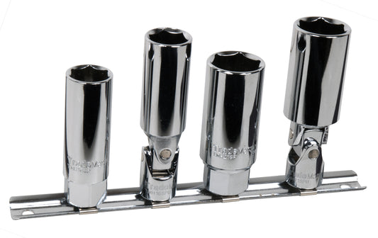4pc Spark Plug Sockets Set - 3/8" Drive - Sizes 16 & 21mm
