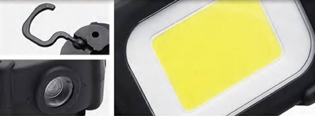 Rechargeable 1000 Lumen Magnetic Work Light with Torch & USB Power Bank