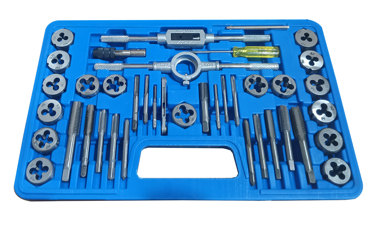 40pc Tap & Die Set + 5pc Ratchet Tap and Die Holder Set