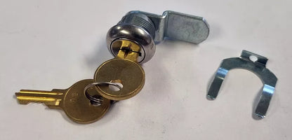 Toolbox replacement lock and key set with 41mm short arm latch two keys and retaining clip for compatible tool chests and top boxes