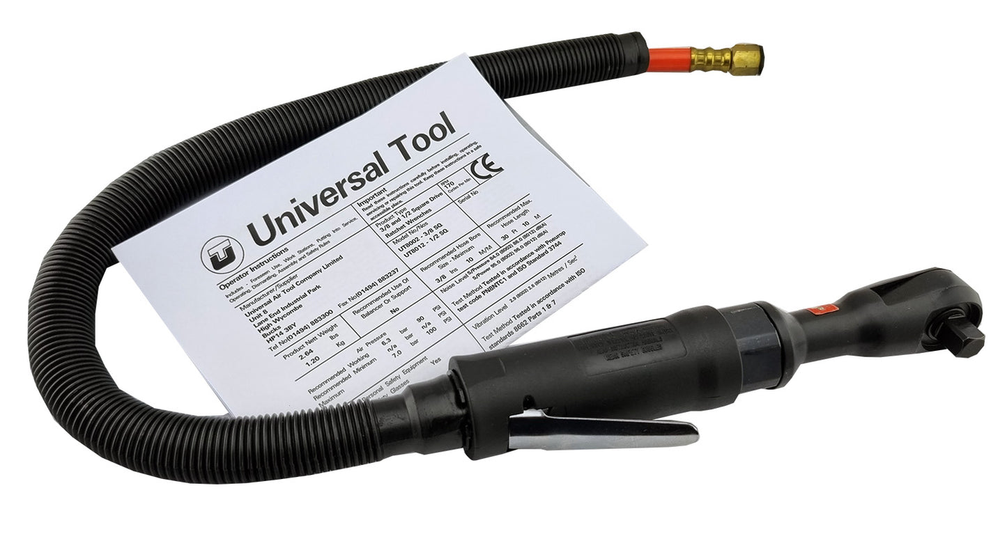 1/2" Drive Composite Air Ratchet Wrench With Whip Hose