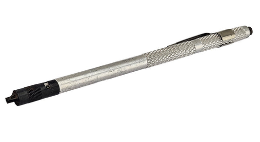 Ullman Phillips mechanical screw starter with textured aluminium body, magnetic pickup end and pocket clip, 147mm long