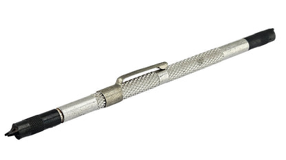 Ullman USA double ended aluminium mechanical screw starter with pocket clip, 155mm long, unbranded clearance stock
