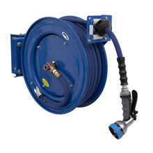 H/Duty Retractable Water Hose Reel 15m Ø13mm ID Rubber Hose