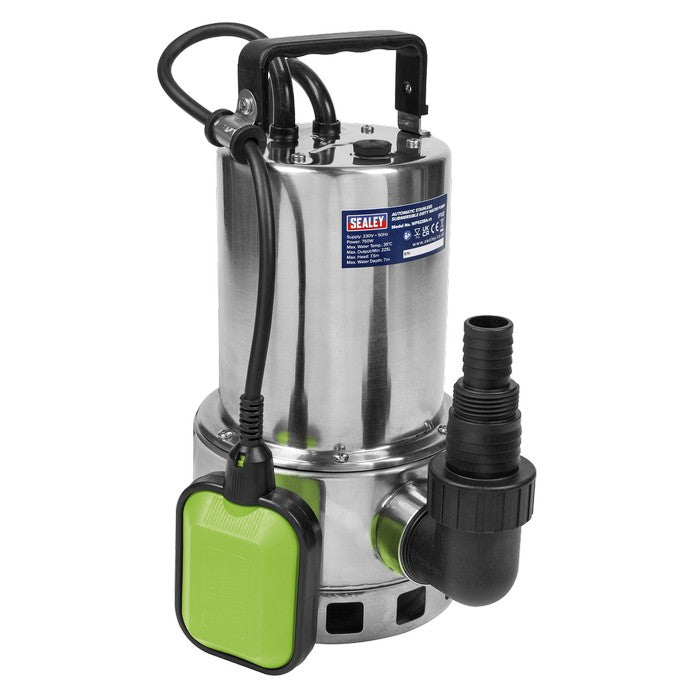 Submersible S/Less Water Pump Auto Dirty Wtr 225L/min 230V