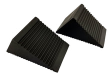 rubber wheel chocks pair 0.6KG for use with cars, caravans and trailers
