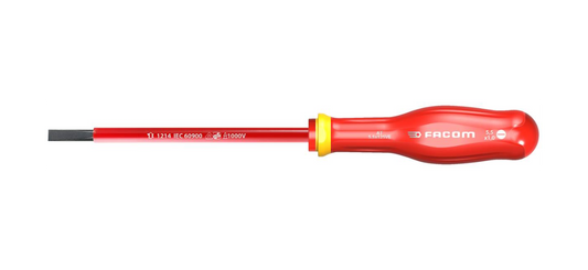 Facom Protwist 1000V Vde Electricians Screwdriver Slotted 5.5mm X 150mm