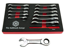 Britool Ratchet Spanner Wrench Set, Stubby Design 12 Pieces 8-19mm