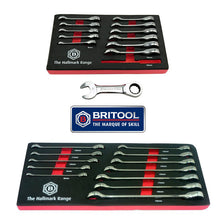 Ratchet Spanner Set 8-19mm + Stubby Ratchet Wrench Set Britool Hallmark