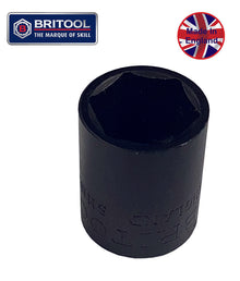 Britool England 1/4" 10mm Hexagon (6 Point) Impact Socket Shmp10