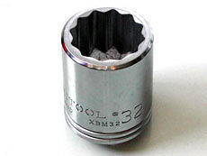 Britool England 3/4"SD Metric Bi-Hexagon Chrome Sockets 22 - 50mm - XBM Range