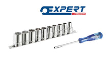 1/2" Socket Set - Metric - 10 Pieces + Bit Driver