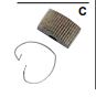 3/8"SD Swivel Head Ratchet Repair Parts Gear & Pawl For Genius Tools 381803P