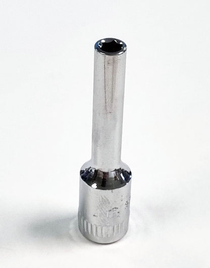 Genius Tools 1/4" Drive Deep Sockets 4–14mm 6 Point Metric Cr-V