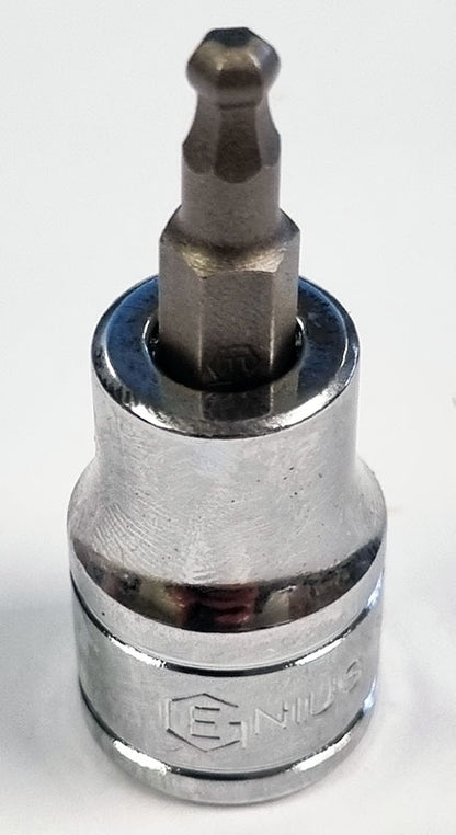 3/8"SD Ball End Hex / Allen Bit Metric Socket Range From Genius Tools