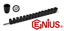 Genius Tools 15pc 1/2" Dr. Metric Thin Wall Impact Socket Set (12-Point) (Cr-Mo)