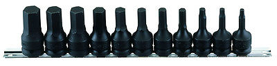 Genius Tools 11 Piece 1/2"Sd Impact Hexagon Bit Socket Driver Set - Th-411M