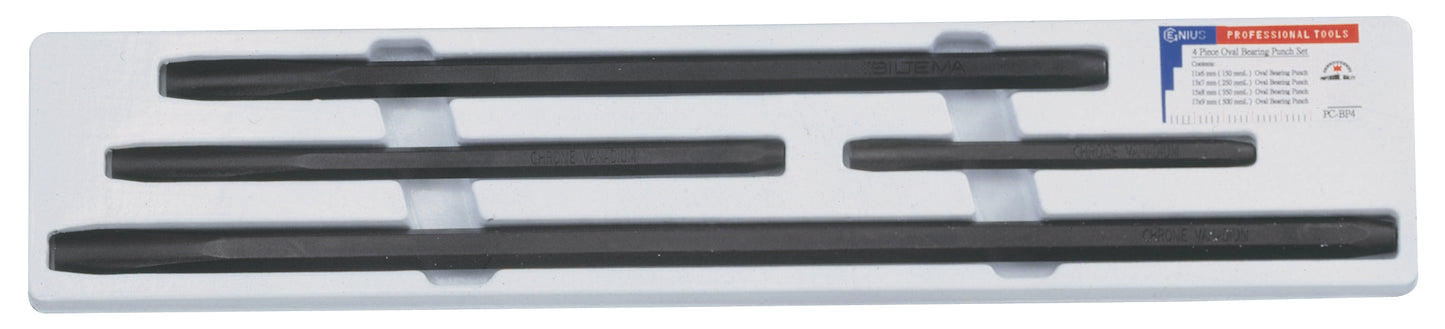 Genius Tools pc-Bp4 4pc Oval Bearing Punch Set