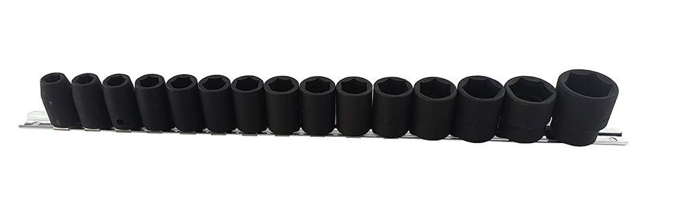 Genius Tools 15pc 1/2" Drive Metric Impact Socket Set 10-30mm