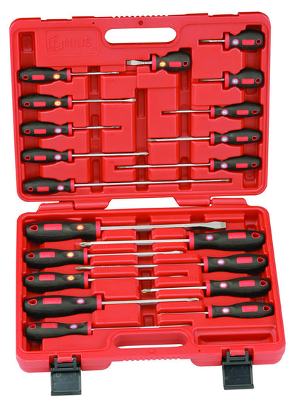 Genius Tools Tr-520PZ 20 Piece Combination Screwdriver Set