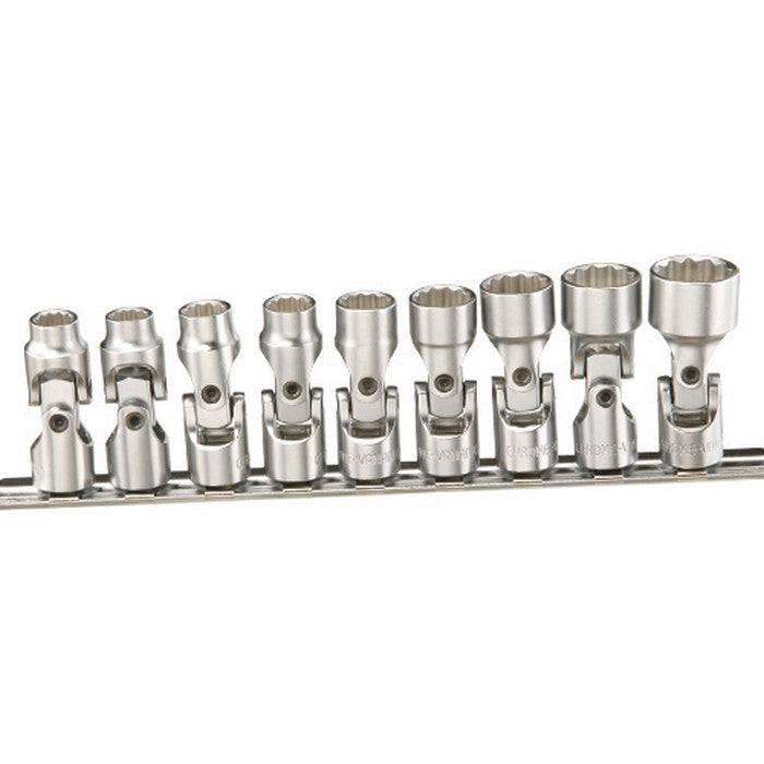 Genius Tools 9pc 1/4" Dr. Metric Universal Hand Socket Set (12-Point)