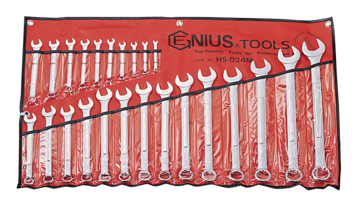 Genius Tools Hs-024M 24 Piece Combination Wrench Set