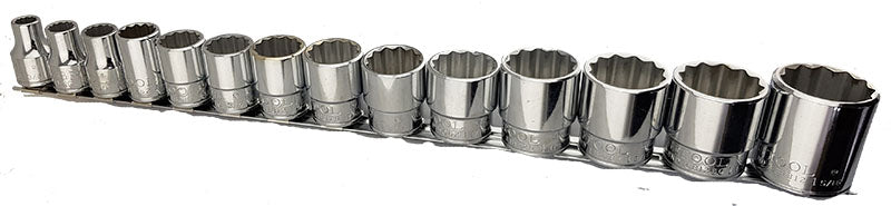 Britool England 14pc AF Socket Set (12 Point) 1/2" Sq Dr
