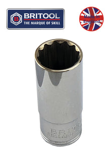 Britool England 1/2" Sq Dr Metric 21mm Deep Socket Bi-Hexagon Ldbm21