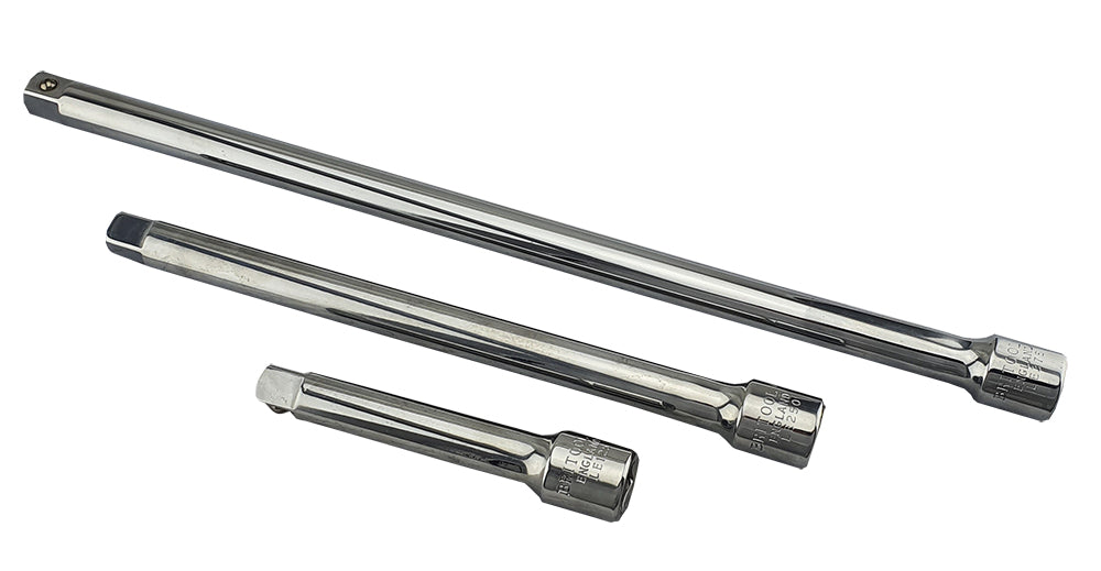 Britool England 1/2" Sq Dr Extension Bar Set 125, 250 & 375mm