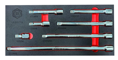 7pc 1/2" Drive Extension Bar Set From Britool Hallmark - LESET7B