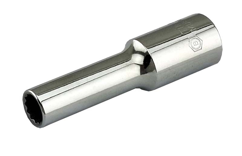 Britool Hallmark 8mm Deep Socket 12-Point, Length 55mm 3/8" Drive Metric