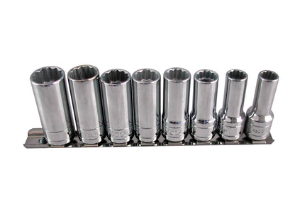 Britool 3/8" SD Metric Semi Deep Socket Set (12 Point) 8mm - 15mm