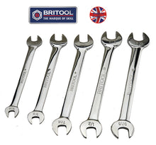 Britool England 5pc AF Open Jaw Spanner / Wrench Set 5/16" To 5/8"