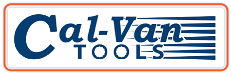 Cal-Van Tools logo with blue text on a white background