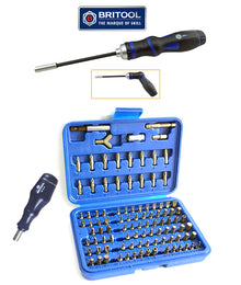 Ratchet Screwdriver + Bit Driver + 100pc Bit Set From Britool Hallmark