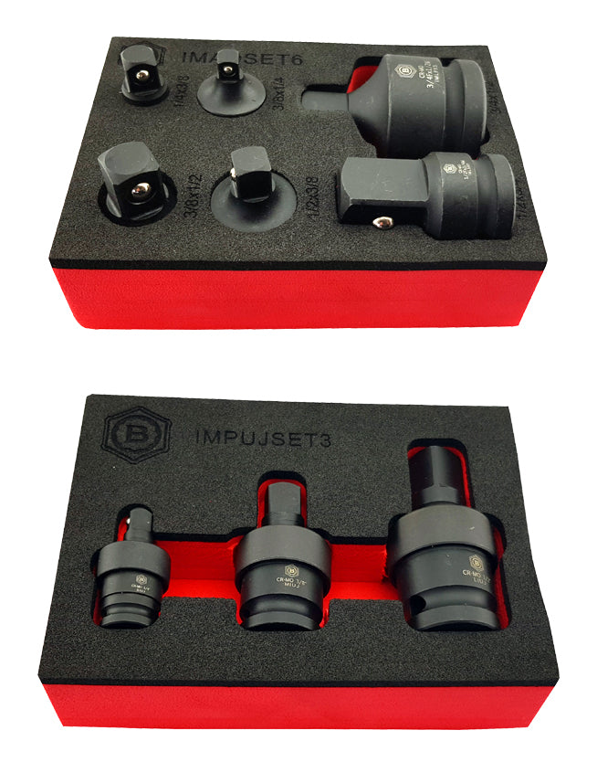 Impact Socket Adapter Set + UJ Universal Joint Set From Britool Hallmark