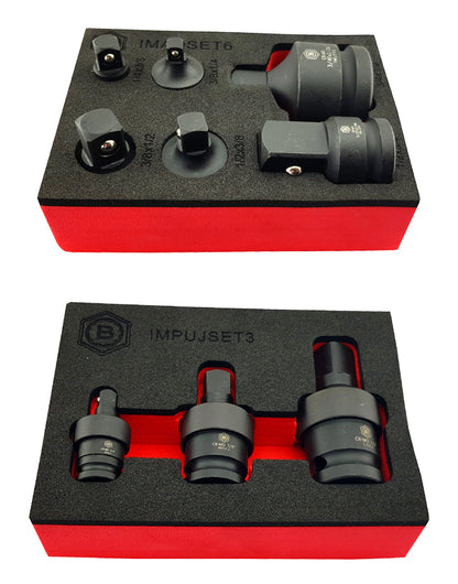 Impact Socket Adapter Set + UJ Universal Joint Set From Britool Hallmark
