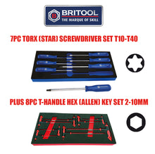 Torx / Star Screwdriver Set + T-Handle Hex / Allen Key Set From Britool Hallmark