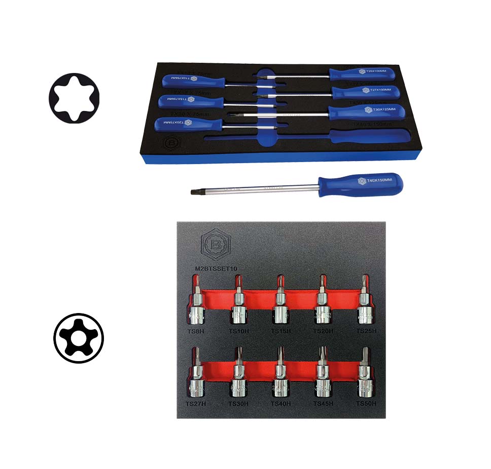 Torx / Star Screwdriver Set + Ts Torx Plus Bit Socket Set From Britool Hallmark