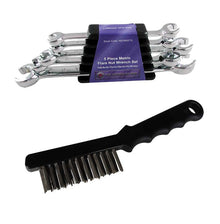 Britool Hallmark 5pc Flare Nut Spanner Wrench Set + Free Brake Caliper Brush