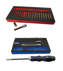 40pc S2 Bit Set Hex / Torx (Star) / Spline (XZN) + 35pc Ratchet Screwdriver