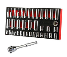 38pc 3/8" 12-Point Standard & Deep Socket Set + Free Ratchet - Britool Hallmark