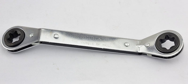 Britool Hallmark Torx Offset Ratcheting Box Wrench Spanner E20 X E24 - Rboe2024