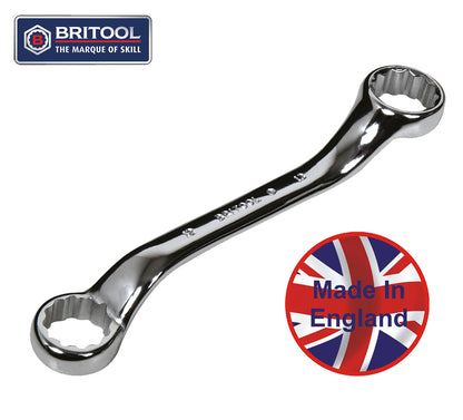 Britool England Short Series Swan Neck Ring Spanner Wrench AF & Metric