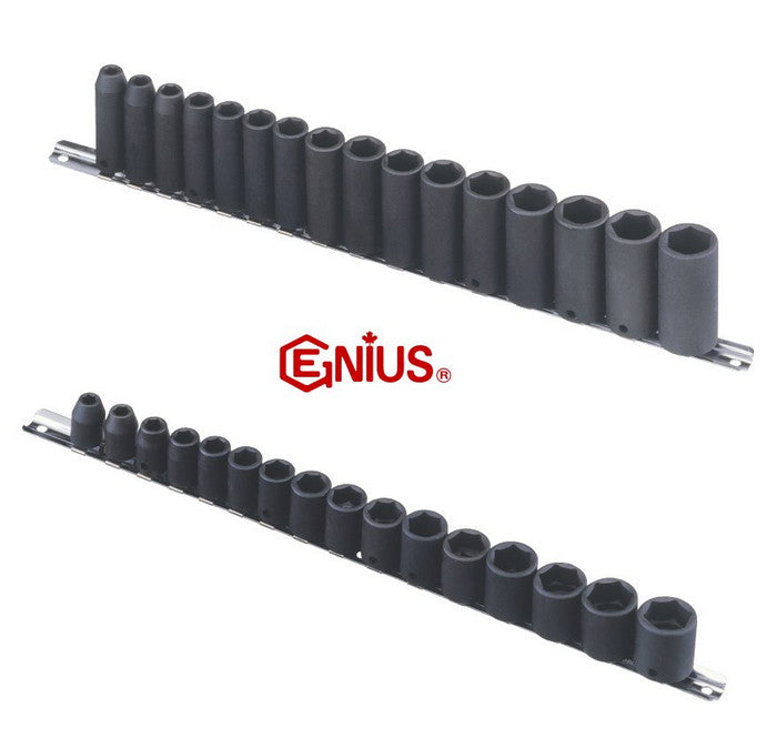 Genius Tools 3/8 Inch Dr. Metric Standard & Deep Impact Socket Sets